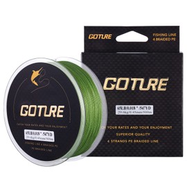 Goture Freshwater Saltwater Braided Fishing Line, Braided Line,Braid Line,80LB, 547Yds, 0.50MM, Low-Vis Green
