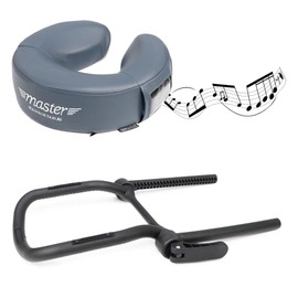 Master Massage Universal MusicMaster Crescent Round Face Cushion and Universal Simplicity Adjustable Massage Table Face Cradle Set - Massage Table/Massage Chair Headrest Platform Set (Royal Blue)