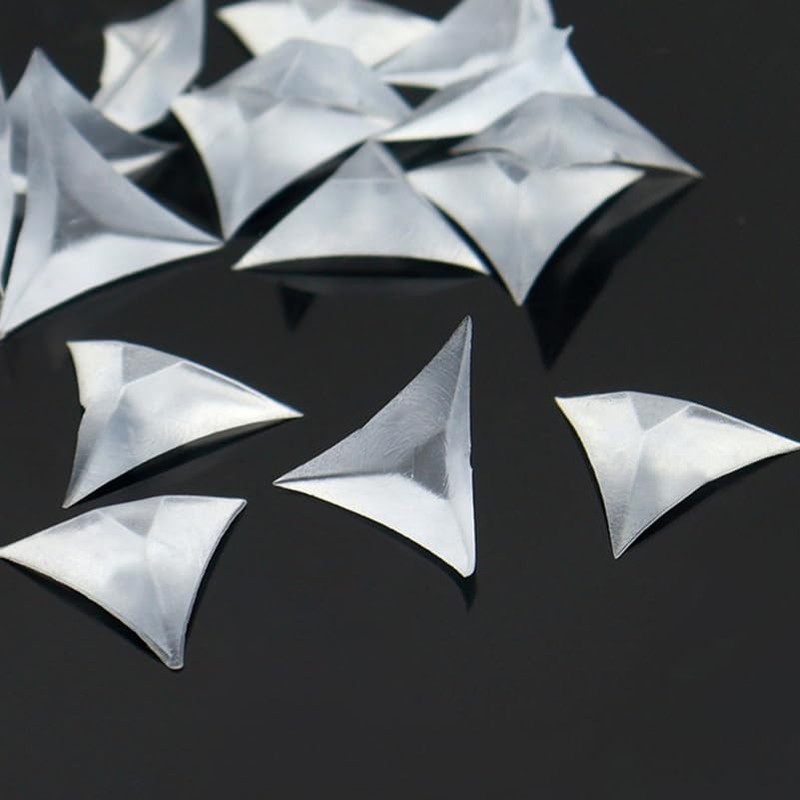 HOMSFOU 200pcs Stair Inside Corner Clear Dust Guards Decorative Triangle