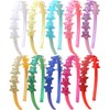 10pcs Glitter Star Headbands for Girls Colorful Sparkle Hair Hoop