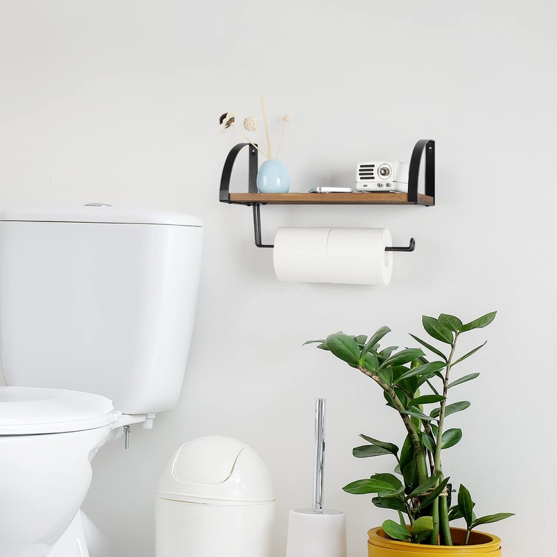 Paper Towel Holder Wall Mount Farmhouse Wood Paper Towel Holder