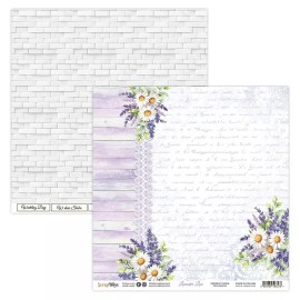 ScrapBoys Paper LAVENDER LOVE 12"x12" Scrapbook Pad ScrapBoys Paper 12/pk + BONUS Cutouts