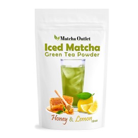 Matcha Lemonade Green Tea - 12oz, All Natural, Made with Ceremonial Japanese Matcha, Honey, and Lemon Powder
