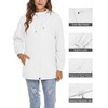 Avoogue Womens Lightweight Hooded Waterproof Active Outdoor Rain Jacket White