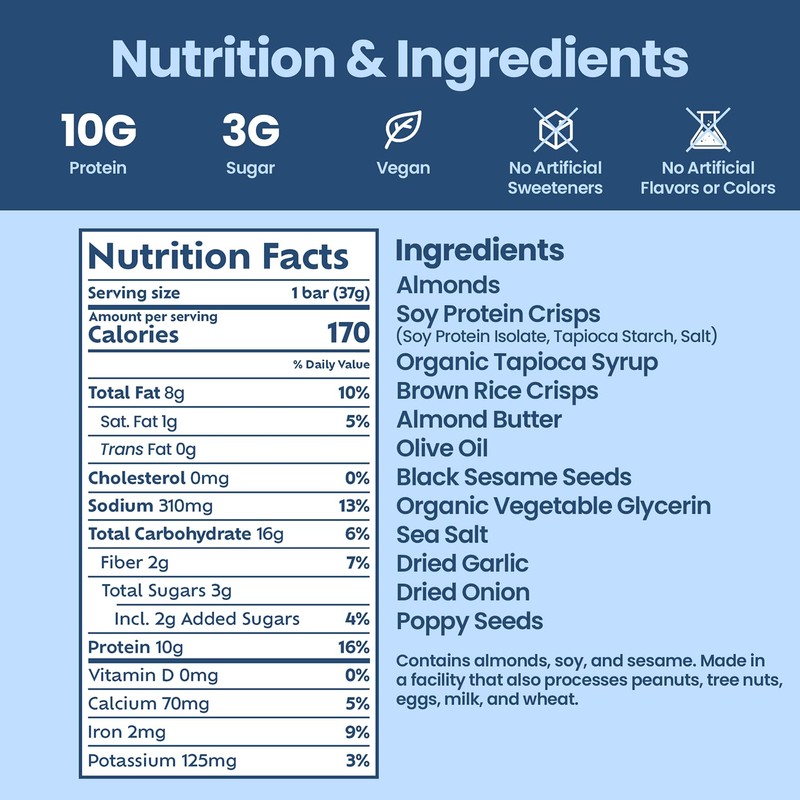 Afar Savory Protein Bars – Low Sugar, High Protein –