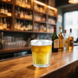 Henrrida 16 PCS Clear Hard Plastic Cups 8.79 Oz Reusable Cocktail Glasses Stackable 260ml, Party,Wedding,Barbecue Suitable for Various Occasions