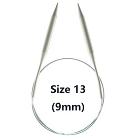 Circular Knitting Needles 32 Inch (80cm) Length Premium Aluminum Round Knitting Needles for Handmade Knitting DIY Size US 13(9mm)