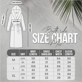 NY Threads Luxury Men’s Hooded Dressing Gown Super Soft Men’s Fleece Robe Cozy Hooded Plush Loungewear, Medium, Dark Grey