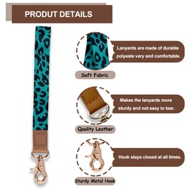 PAKASEBOXES Wrist Lanyard Strap for Keys, Neck Lanyard for ID Badge, Wristlet Keychain with Key Ring for Teacher, Women, Men