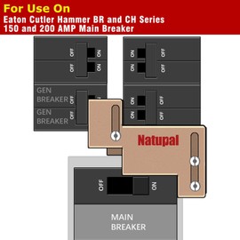 Natupal Generator Interlock Kit Compatible with Eaton Cutler Hammer Challenger BR-200 150 and 200 AMP Panel,1 1/4 to 1 1/2 Inch Spacing Between Main and Branch Breaker