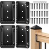 Toscoco 4 Pcs Deck Railing Bracket Connectors for 2"×4" (1.5"