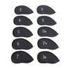 10PCS Golf Club Head Cover PU Leather Protective Abrasion Resistant