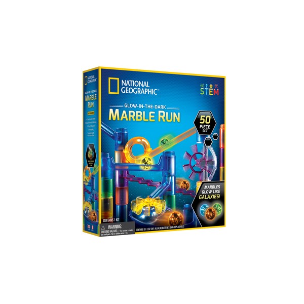 National Geographic Glow In The Dark Marble Run 50 Pieces
