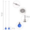 2PCS Blue Pull Chain Crystal Glass Ice Cracked Ball Pull