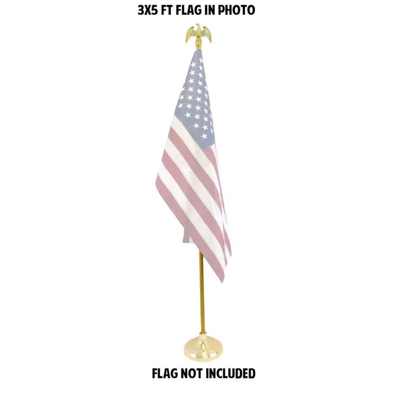 8ft Gold Aluminum Flag Pole (Eagle Top)