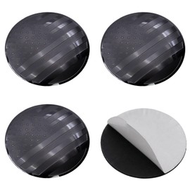 4PCS Custom 3.15" 80mm Black Grey American Flag Logo Aluminum Round Badge Sticker for Rims Wheels Hub Center Cap Decal Curved Sticker Emblem