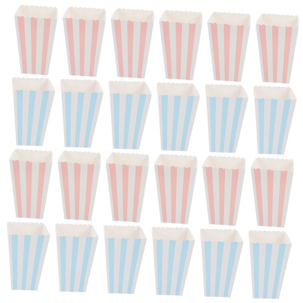 jojofuny Popcorn Storage Carnival Party Snack Buckets Portable 24pcs Paper