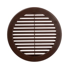 Vent Systems 6" Inch (Opening Dimensions) Brown Soffit Vent Cover - Plastic Return Air Vent Cover - Round Ventilation Grille with Mesh Screen - HVAC Register Louver for Bathroom, Home, Kitchen
