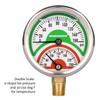 MEASUREMAN Tridicator, Thermo-Manometer, 2-1/2", Silicone Oil Filled, 0-160psi/30-250 deg F,