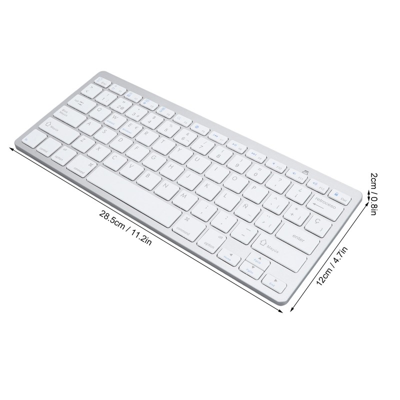 Wireless Bluetooth Keyboard Portable Compact Ultra Thin Bilingual Universal for