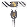 GelConnie Mens Bolo Tie Cowboy Tie Leather Necktie Western Letter