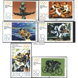 Prophila Collection DDR 2503-2505,2528-2530 (kompl.Ausg.) gestempelt 1980 Olympische Sommerspiele (Briefmarken für Sammler) Kampfsport (Boxen/Fechten/Ringen/Karate …)