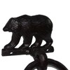 PKD Treasure Gurus Black Metal Wall Mount Bear Kitchen/Bath Towel
