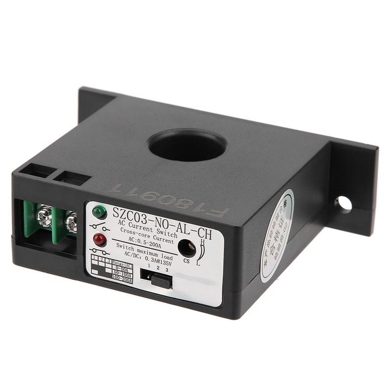 Normally Open Current Sensing Switch Adjustable AC 0.5-200A SZC03-No AL-CH