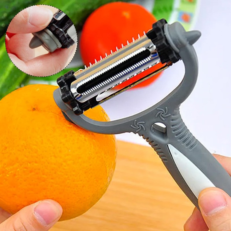 Cook Easy Vegetable Peeler 3-in 1 Julienne Peeler, Multifunctional Apple
