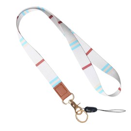 Oretgie Neck Lanyard for Keys, Wallets and ID Badge Holders, Cute Cool Lanyard Strap for Men and Women (Two-color-lines, 1)