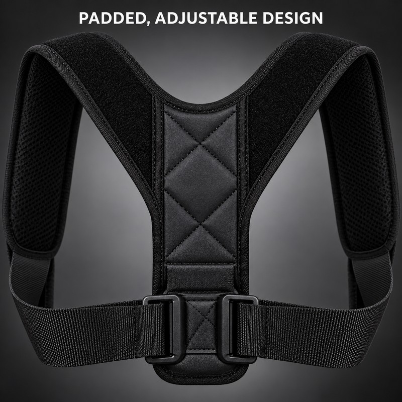 2 Pack Adjustable Unisex Posture Support Braces, Upper Back and