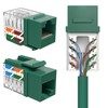 SATMAXIMUM 10 Pack Cat6 Keystone Ethernet Wall Jacks RJ45 Punch