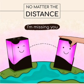 Telepathy Lamp – Touch One, Another Lights Up No Matter The Distance | Set of 2 Long Distance Friendship Lamp (Toddlers)