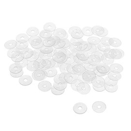 uxcell Nylon Flat Washers M3 13mm OD 3mm ID 0.9mm Thickness Sealing Gasket for Faucet Pipe Water Hose, Clear, Pack of 100