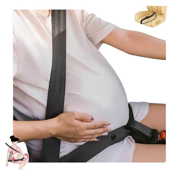 Maternity Seat Belt Adjuster with Soft Shoulder Pads – Comfort