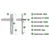 UPVC Door Handle Avocet Pioneer Sprung 92mm PZ Double Glazing