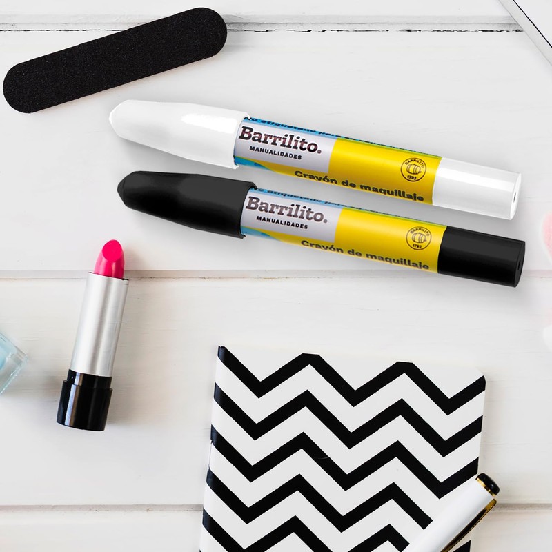 Barrilito Pintacaras Base Negro y Blanco. 8pzas. BASE8