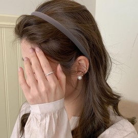 TOBATOBA 6pcs Thin Headbands for Women, Satin Comfortable Headbands for Women Non Slip, Fashion Soft Hair Bands Holiday Costume Hair Accessories for Girls