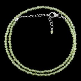 Peridot Choker Halskette für Frauen, natürliche Edelsteinperlen, Geburtsstein, zierliche handgefertigte Schmuck, Chakra Energy Healing Crystal