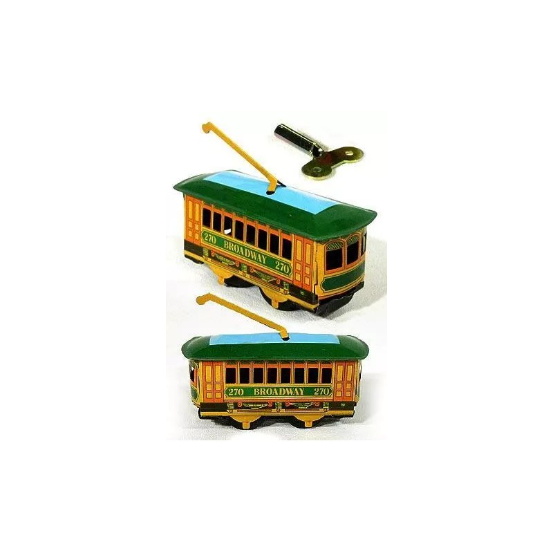 PopTopToys Wind Up Tin Broadway Trolley