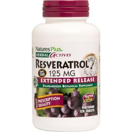 NaturesPlus Herbal Actives Resveratrol Extended Release - 120 Tablets - Vegetarian Gluten Free -, 120정, 1개 / NaturesPlus Herbal Actives Resveratrol Extended Release - 120 Tablets - Vegetarian Gluten Free -, 120정, 1개