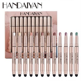 Long Lasting Eyeshadow Pen Set, 12pcs/set Shimmering & Matte Eyeshadow Stick, High Pigmented Eye Shadow Pen, Colorful Eye Makeup Products
