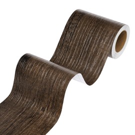 Stickyart Thick Walnut Wood Mirror Tape Border Mirror Frame Border Wooden Peel and Stick Wallpaper Borders for Wall Bathroom Mirrors Frame Trim Wood Grain Repair Tape Removable Waterproof 3inx17ft