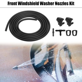X AUTOHAUX Front Windshield Washer Nozzles Kit for Toyota Solara 2004-2008 2.2 Meters Windshield Washer Hose with 2pcs Connectors Replaces 85381-AE020