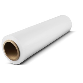 PSBM White Stretch Wrap, 1 Pack, 15 Inch x 1500 Feet, 80 Gauge, Plastic Cling Dark Color Hand Stretch Film Rolls for Packaging Moving Packing Pallets