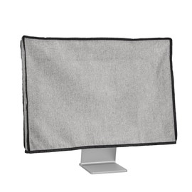 kwmobile Dust Cover for 31-32" Monitor - Linen Monitor Display Protector - Protect Your Computer Screen - Light Grey