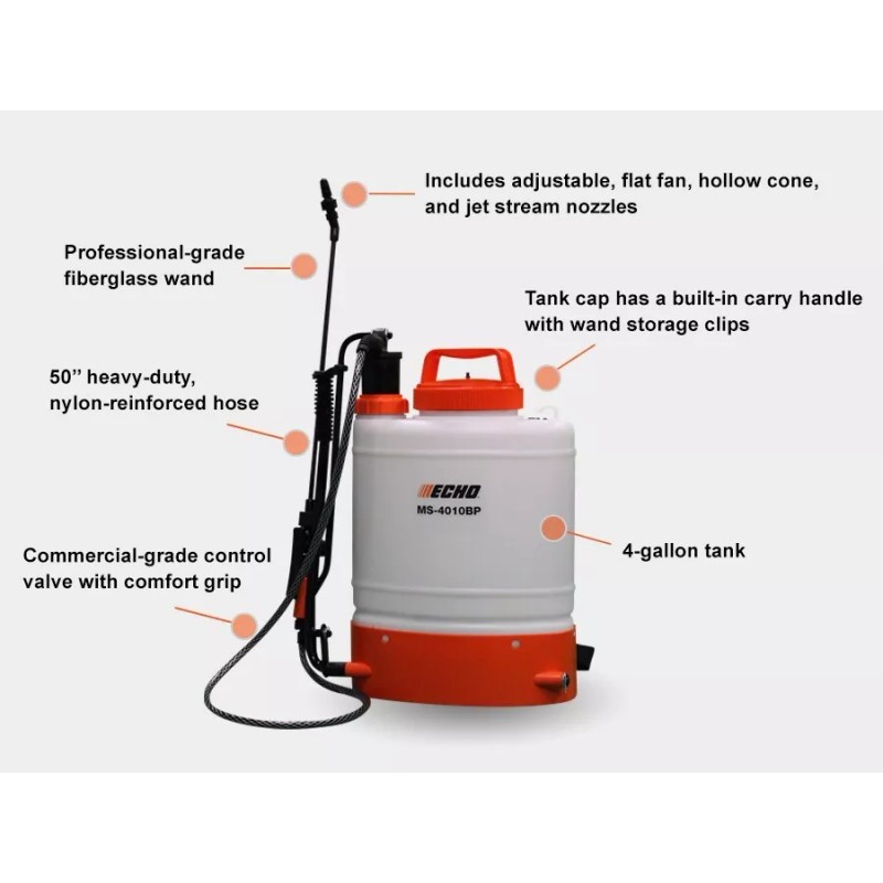 ECHO MS-4010BP Echo 4 Gallon Backpack Sprayer
