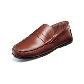 Florsheim Men's Lago Penny Driver Loafer, Cognac Milled, 9.5