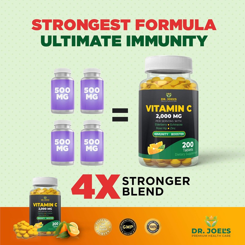 Dr. JOEL'S Immune Support Vitamin C 2000 mg - 200