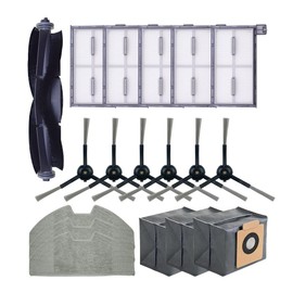 Neutop Replacement Parts Compatible with eufy X8 Pro, Robot Vacuum Accessories with 1 Roller Brush 5 HEPA Filter 6 Side Brush 3 Mop Pad 3 Dust Bag.